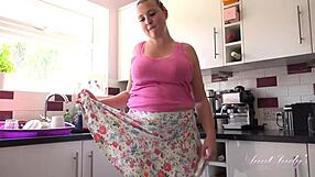 Charlie Rae's naughty kitchen masturbation
