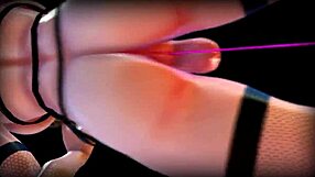 short-haired futanari dances with dripping secrets in this cartoon tease