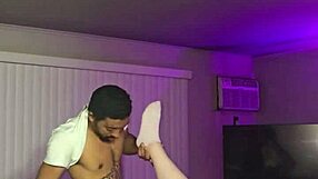 black stud rams monster cock missionary deep into blonde's white guts
