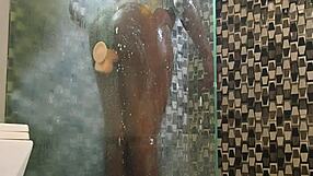 i try new toy in shower then get caught by him