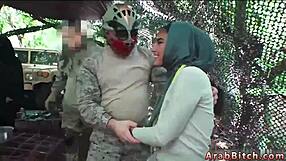 Arab student tempts army girl into outdoor hardcore fucking frenzy