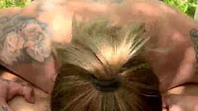 Outdoor Blonde Deepthroat Blowjob Swallows Hot Cum