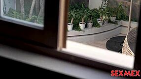 Hey, you catching me spying on stepsis Patricia Acevedo's bare feet and big tits?