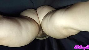 Thick PAWG Latina's Hairy Pussy Teases Your Face Upskirt
