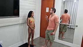 Novinha Carioca Dessinha Takes Two Cocks in Tight Pussy for First Time!
