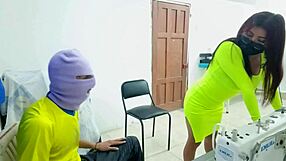 Whore's Juicy Ass Groped Hard Right At Work!
