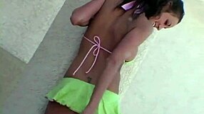 Mandy's Big Tits Bikini Photoshoot Lick and Suck