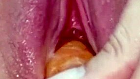 damn this moaning bitch orgasms hard fucking her carrot pussy