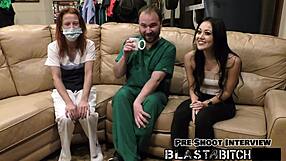 Blaire Celeste Sucks Two Cocks Deepthroat Face Fucked Blasted Cum Hospital Nurse POV