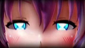 short-haired futanari dances with dripping secrets in this cartoon tease
