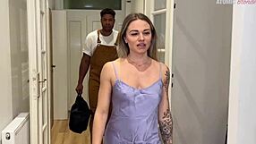 Slutty Wife Fucked by Black Plumber's Huge Cock
