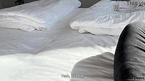 hey sharing is caring when pawg stepmom offers her pussy on the hotel bed