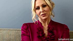julia ann masturbates wet pussy lips in lingerie as hot teacher