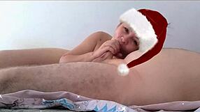 Did Asian Maid Suck Christmas Cock for Hot Cum?