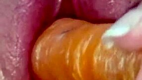 damn this moaning bitch orgasms hard fucking her carrot pussy
