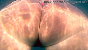 Pawg Teases in Thong Bikini During Underwater Swim