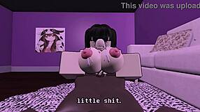 Asian femdom rides and handjobs black cock in roblox parody