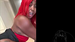 Str8rich pounds sexy redhead ebony teen ass at atlanta's wild halloween party bash