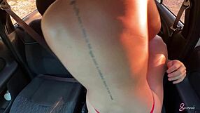 we almost got caught fucking hard in the car cuz i craved public pounding
