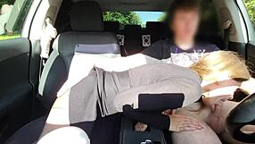 Neighbor Girl Next Door Sucks Cock Swallows Cum in Parking Lot