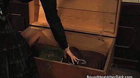 whoa lesbian mistress gifts her bound big tit slave a collar and chain for total submission