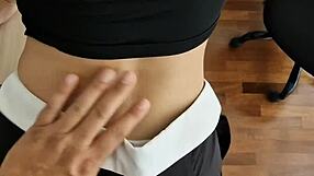 Boss bends me over DESK for DOGGYSTYLE FUCK in lingerie at work office pov