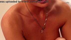 Kate and Lovita grind wet pussies together in sensual lesbian tribbing and scissoring action with steamy kisses and licks