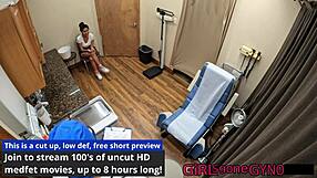 my neighbor alix avery spreads for first gyno exam with latex gloves and anal fingering