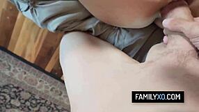 brunette gia derza bounces her tight pussy on stepdad's thick cock pov