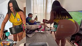 damn i was such a naughty slut flashing my pussy during the brazil game!
