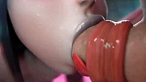 raven bounces cowgirl on huge cock while mavis takes creampie facial