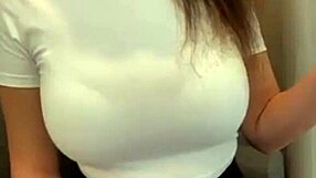 Stepmom flashes bra in short skirt