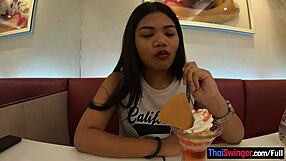 big ass thai teen gets fucked doggystyle by boyfriend post ice cream