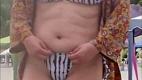stepson blasts cumshot on my hairy pussy after beach flash