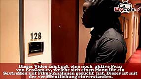 german skinny teen slut sneaks huge black cock in hotel room for first cum swallow