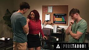 what if cunning students spitroast big tits milf teacher bent over outdoors double penetration?