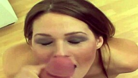 Brunette teen allison moore begs for bukkake facials in compilation