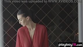 big titted latvian teen simone sheds robe for steamy pussy-revealing romantic bath soak