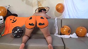Stepmom Begs Deep Pumpkin Penetration On Halloween Fuck