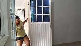 neighbor chubby latina ebony ass fucked doggystyle cum mouth while wife works