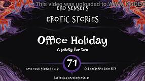 office holiday audio has her masturbating wet to erotic pov orgasm for women eses71