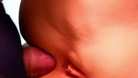 hey focus on stretching that tight shaved asshole with toys and double penetration close up