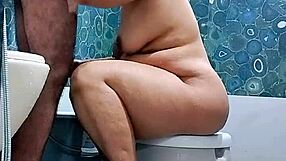 Hardcore Bathroom Pound! Big Ass Model Nadiya Deepthroats Dom's Cock!