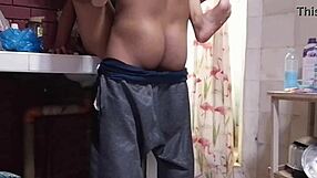 pinay nila bends over for kuya's big cock doggystyle in kitchen.