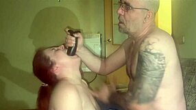 spit cum deepthroat piss shower on milf slave face
