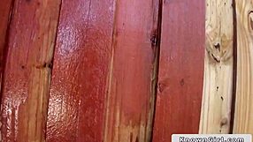 Teen's juicy ass girlfriend pounds hard outdoors in steamy POV