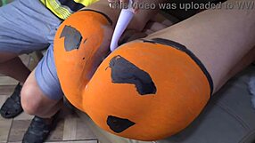 Stepmom Begs Deep Pumpkin Penetration On Halloween Fuck