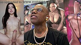 Trans Teen Sucks Christmas Cock Till Ebony Cum Eruption