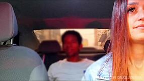 she's driving the app when she spots him jerking off behind her in the car