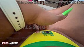 damn i was such a naughty slut flashing my pussy during the brazil game!